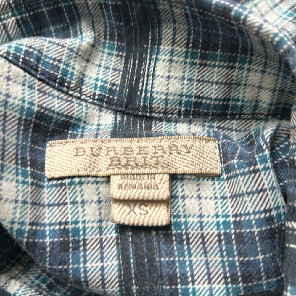Burberry Brit Plaid Blue White Tunic Size XS - Picture 15 of 16